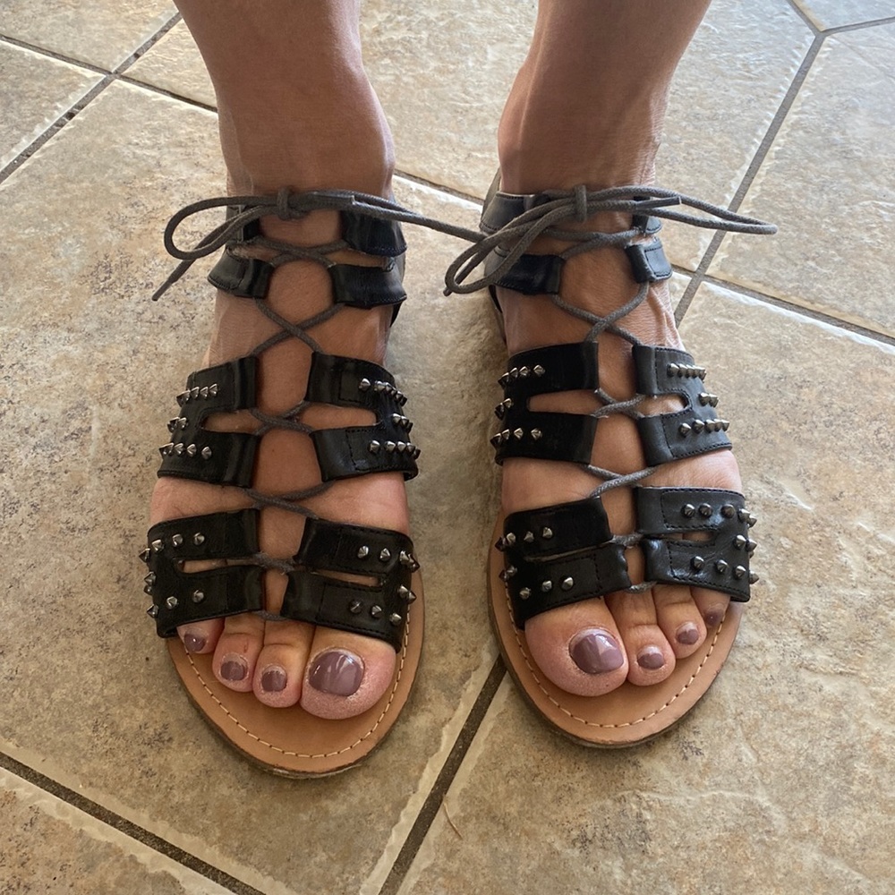Studded gladiator sandals